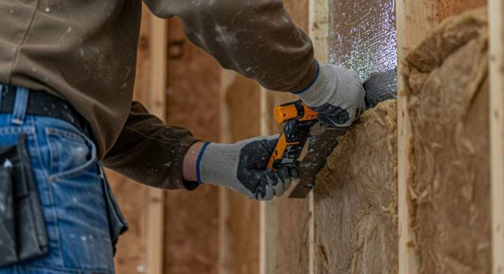 Isolation d'intérieur pour confort thermique et phonique optimal.